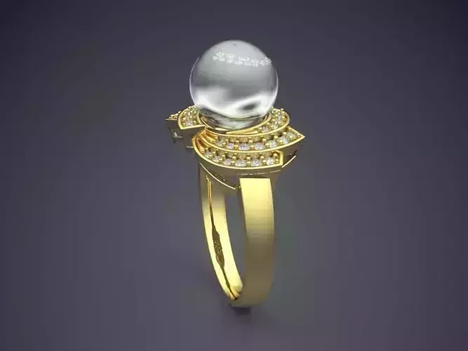 Ring With Pearl CAD-3301