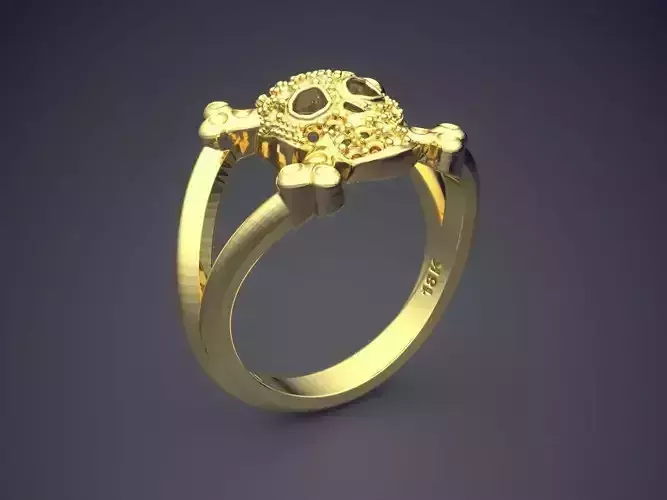 Scvle Ring Scull Shape Ring CAD-3295 3D model 3D printable | CGTrader