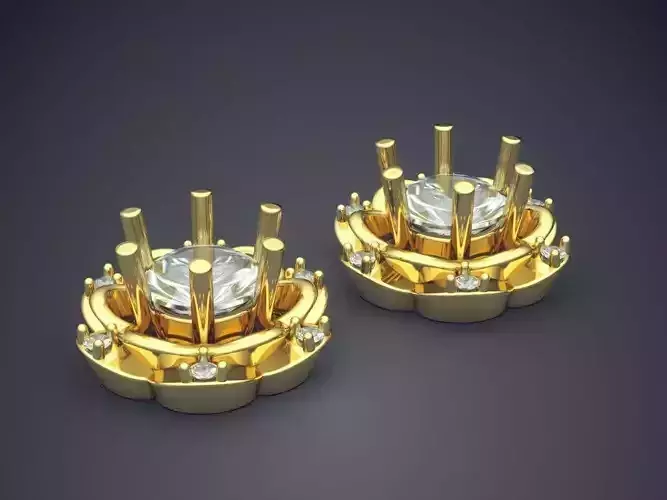 Earrings With Diamonds CAD-3287