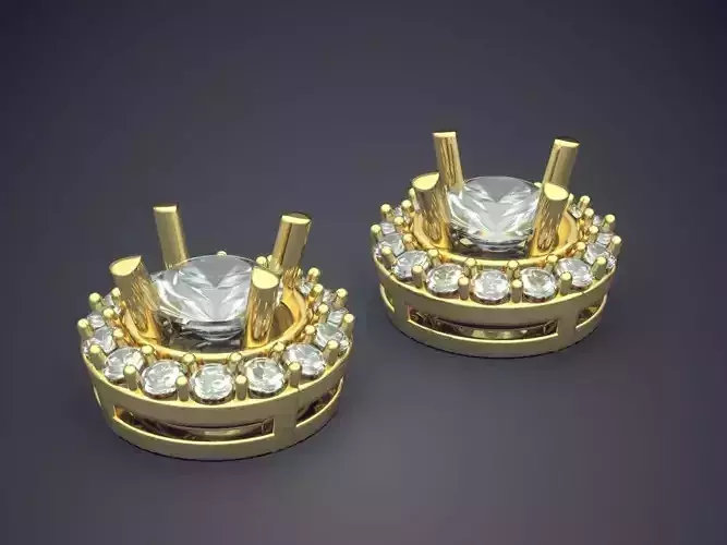 Earrings With Diamonds CAD-3276