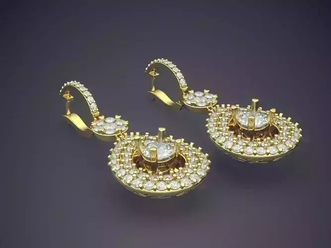 Earrings With Diamonds CAD-3302