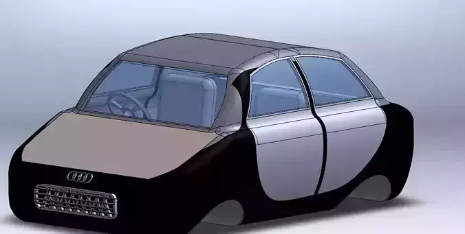 Simple car design Free 3D model