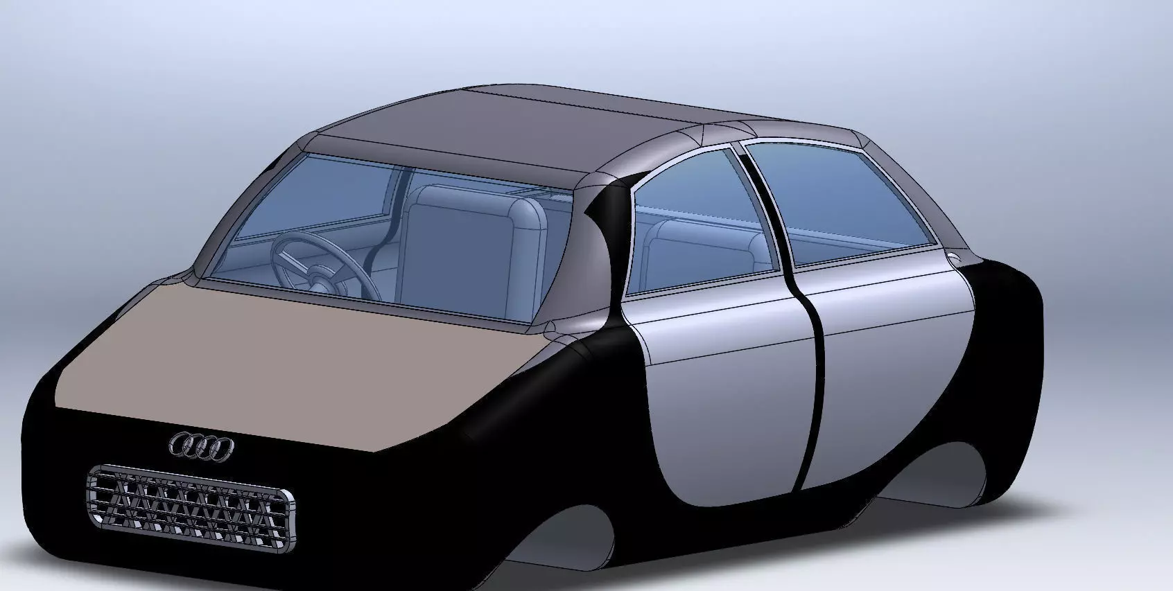 Simple car design Free 3D model_0