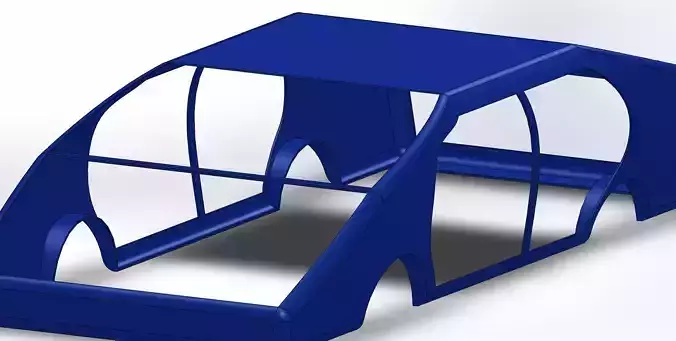 Simple car frame Free 3D model