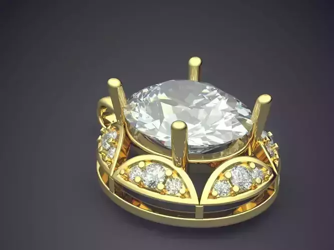 Pendant With Diamonds CAD-3262 3D print model