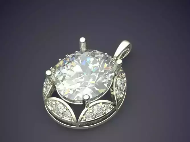 Pendant With Diamonds CAD-3262
