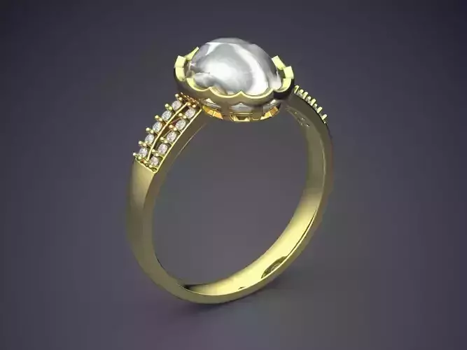 Ring With Pearl CAD-3256