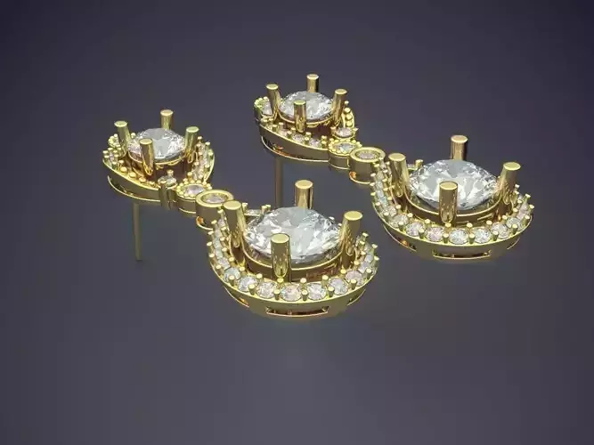 Earrings With Diamonds CAD-3255