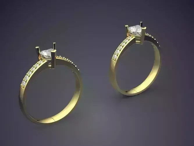 Engagement Ring With Diamonds CAD-3226