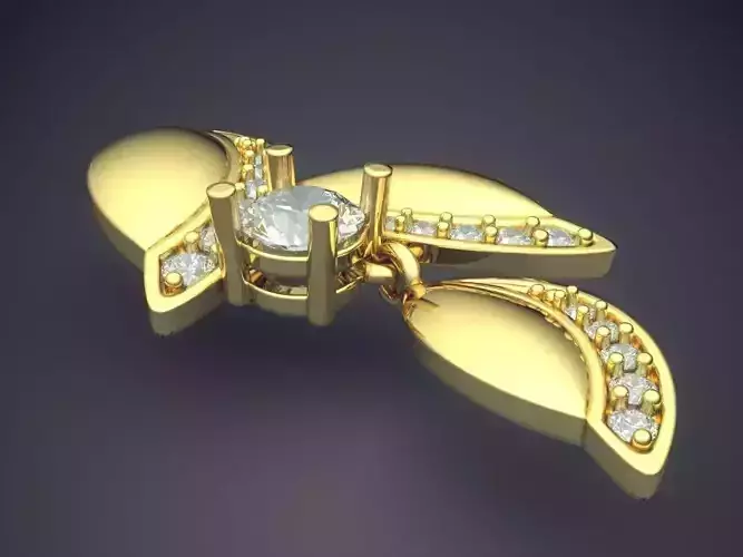 Pendant With Diamonds CAD-3218 3D print model