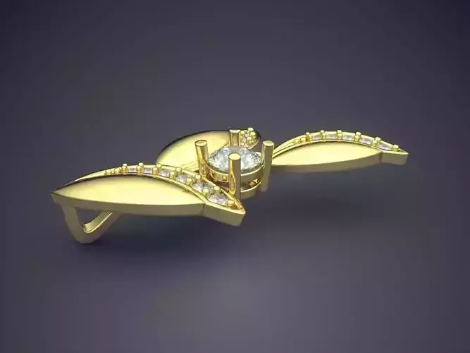 Pendant With Diamonds CAD-3218