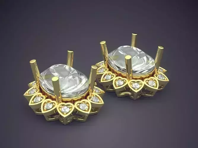 Earrings With Diamonds CAD-3216