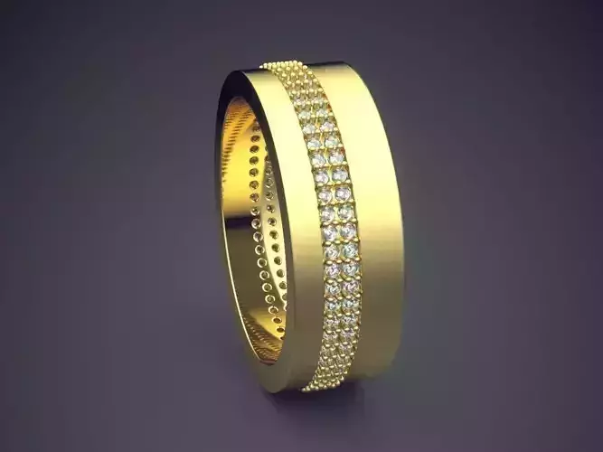 Ring With Tiny Diamonds CAD-3219