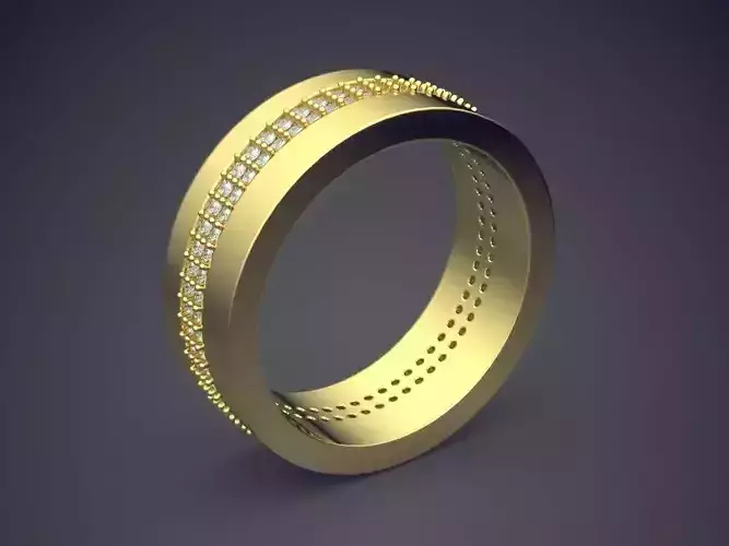 Ring With Tiny Diamonds CAD-3219 3D print model