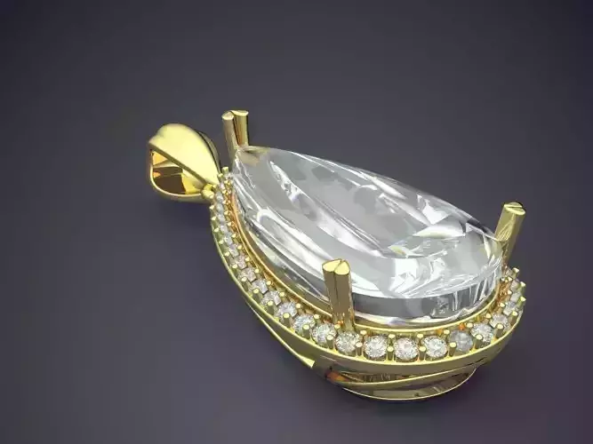 Pendant With Diamonds CAD-3214
