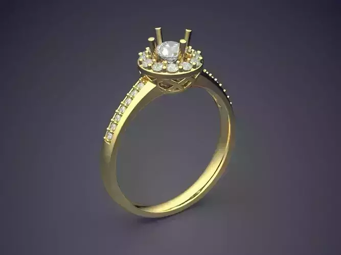 Ring With Diamonds CAD-3203
