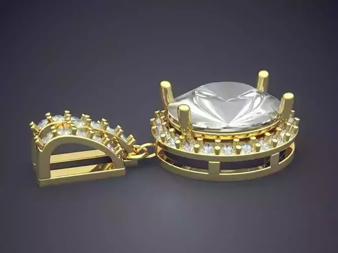 Pendant With Diamonds CAD-3209