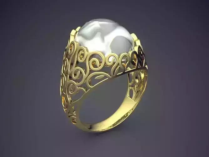 Ring With Pearl CAD-3179