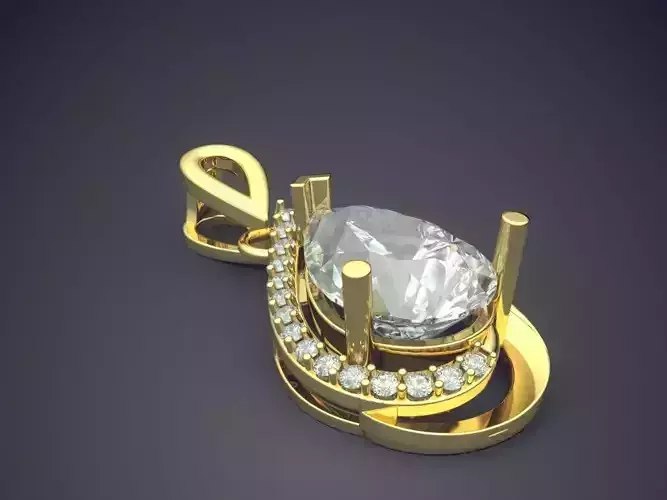 Pendant With Diamonds CAD-3172