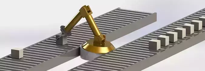 Basic conveyor assembly Free 3D model