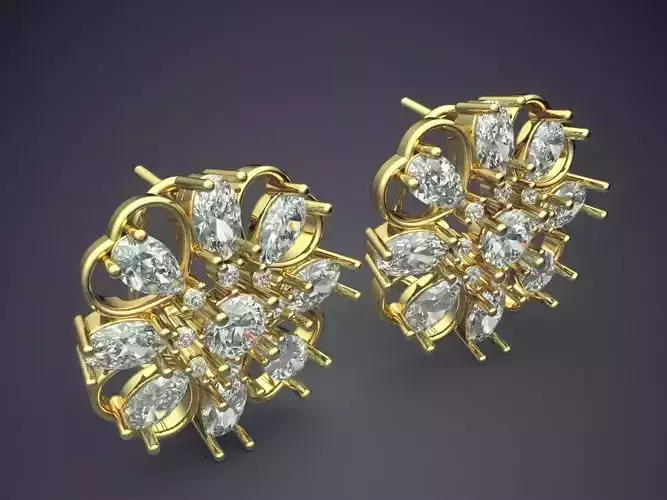 Earrings With Diamonds CAD-3170