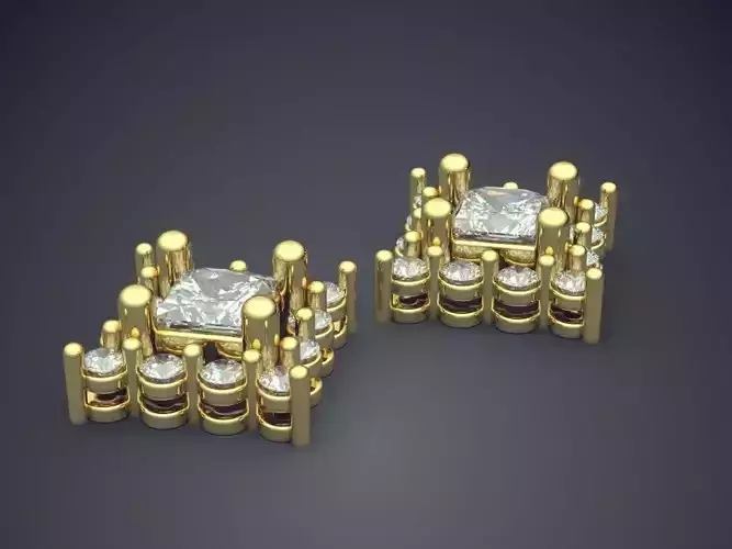 Earrings With Diamonds CAD-3167