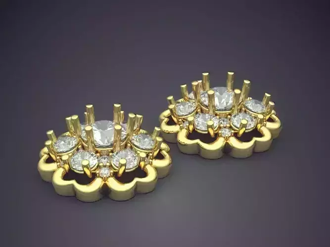 Earrings With Diamonds CAD-3163