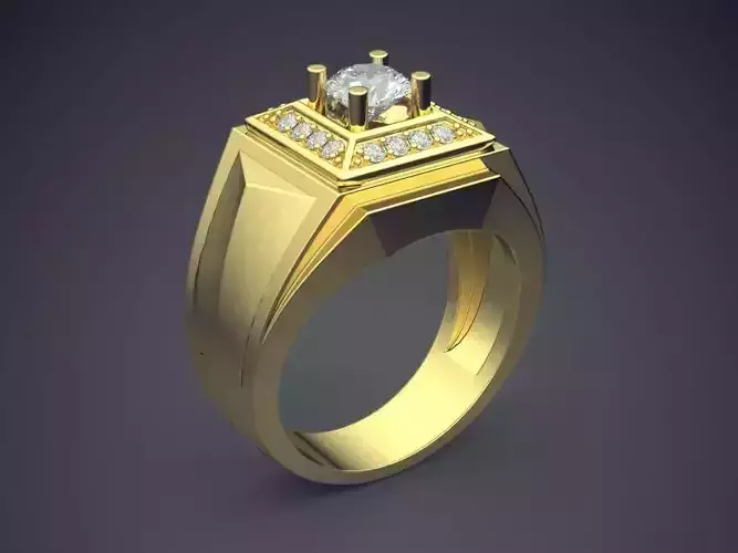 Ring With Diamonds CAD-3156 3D print model