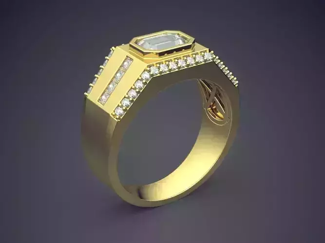 Ring With Diamonds CAD-3139 3D print model