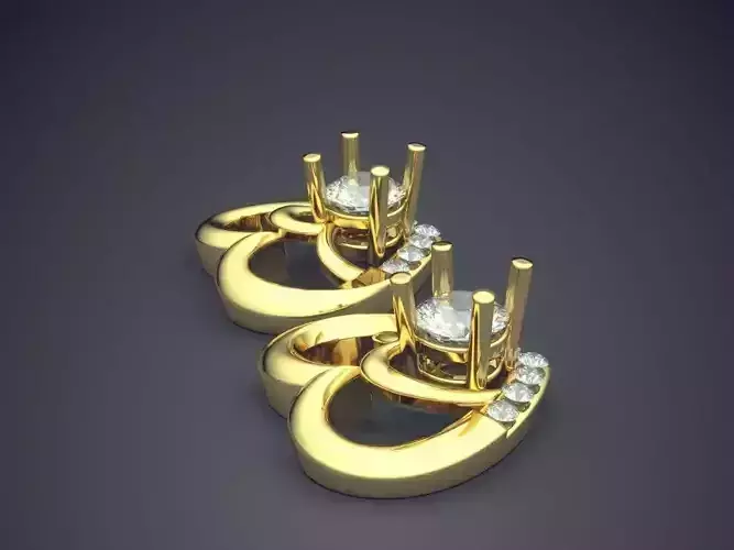 Heart Shape Pendant With Diamonds CAD-3138