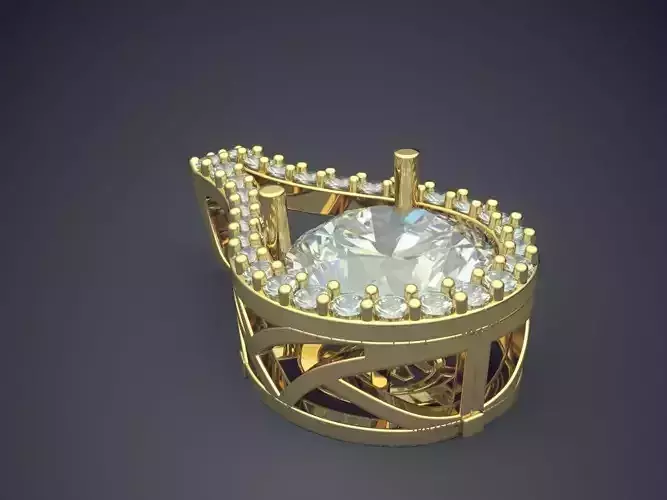 Pendant With Diamonds CAD-3127
