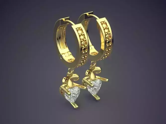 Earrings With Diamond CAD-3125