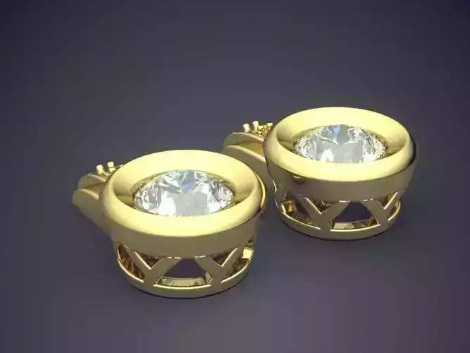 Earrings With Diamonds CAD-3124