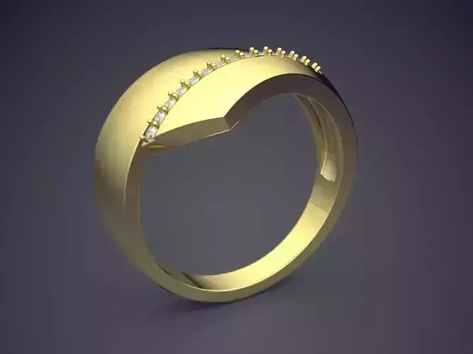 Ring With Small Diamonds CAD-3110