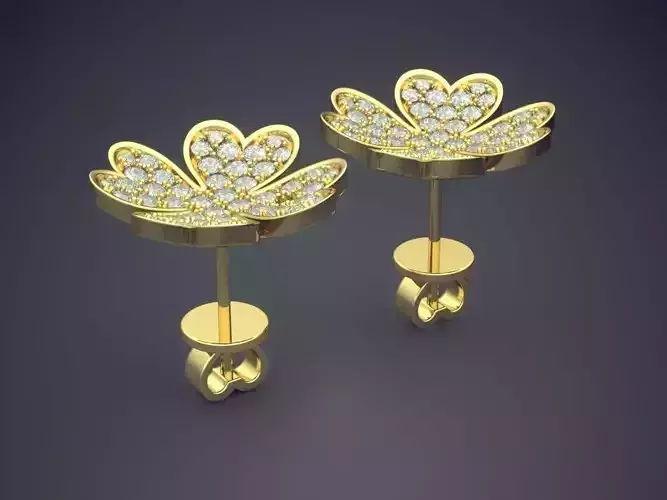 Earrings With Diamonds CAD-3113