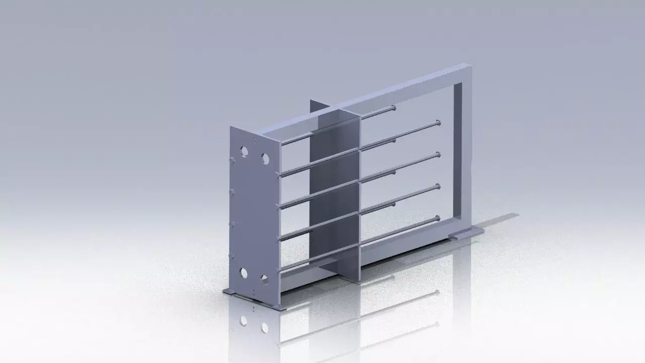 Plate type heat exchanger Free 3D model