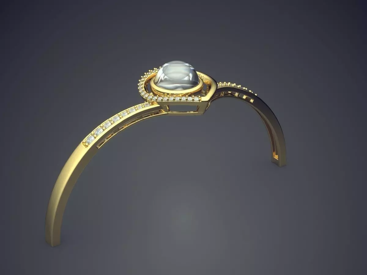 Heart Shape Pendant With Diamonds CAD-3090 3D print model