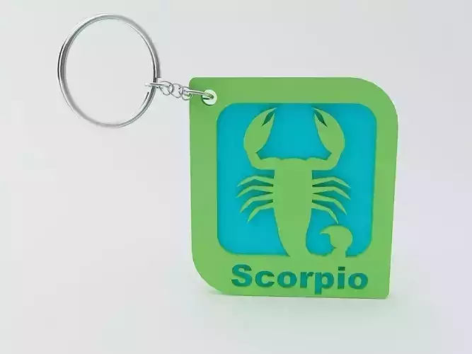 Scorpio Zodiac Keychain Model