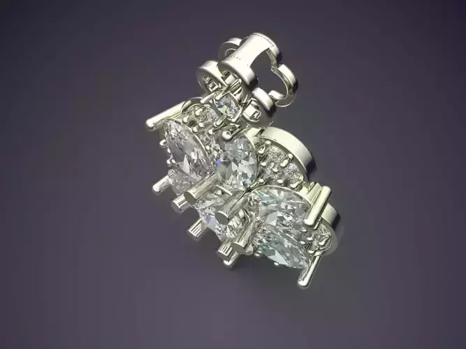 Pendants With Flower Shaped Diamonds CAD 3087