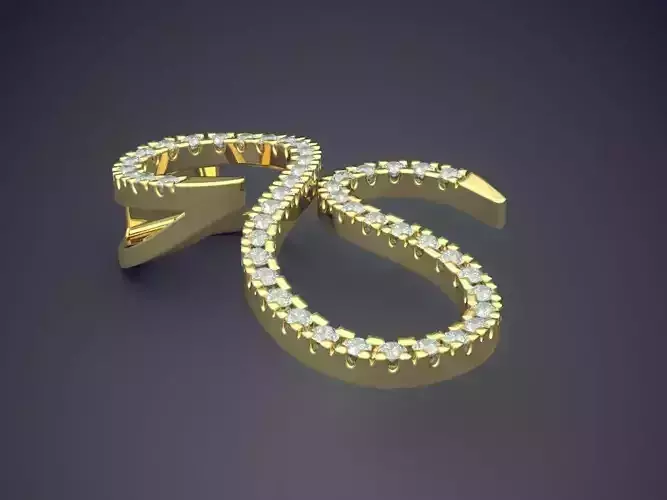 Pendant With Twisting Shaped Ornaments CAD 3085