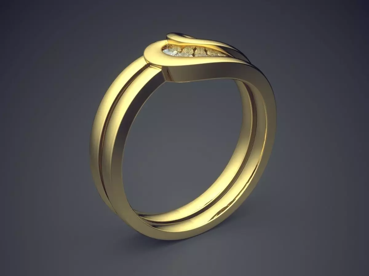 Rings With Sophisticated Ornament CAD 3073 3D print model_0