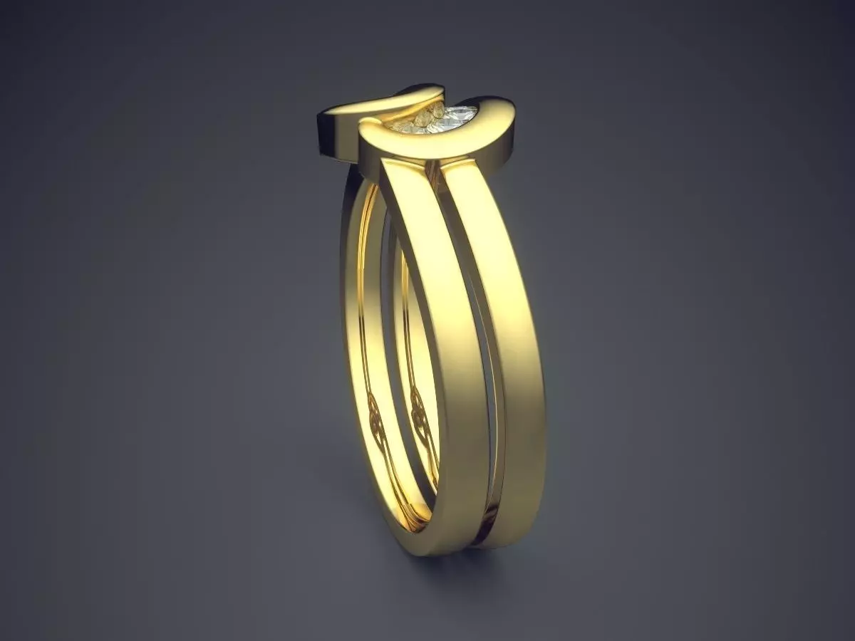 Rings With Sophisticated Ornament CAD 3073 3D print model_3