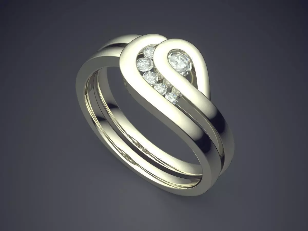 Rings With Sophisticated Ornament CAD 3073 3D print model_1