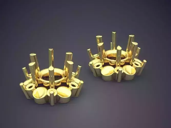 Flower Shaped Hollow Brooch CAD 3050