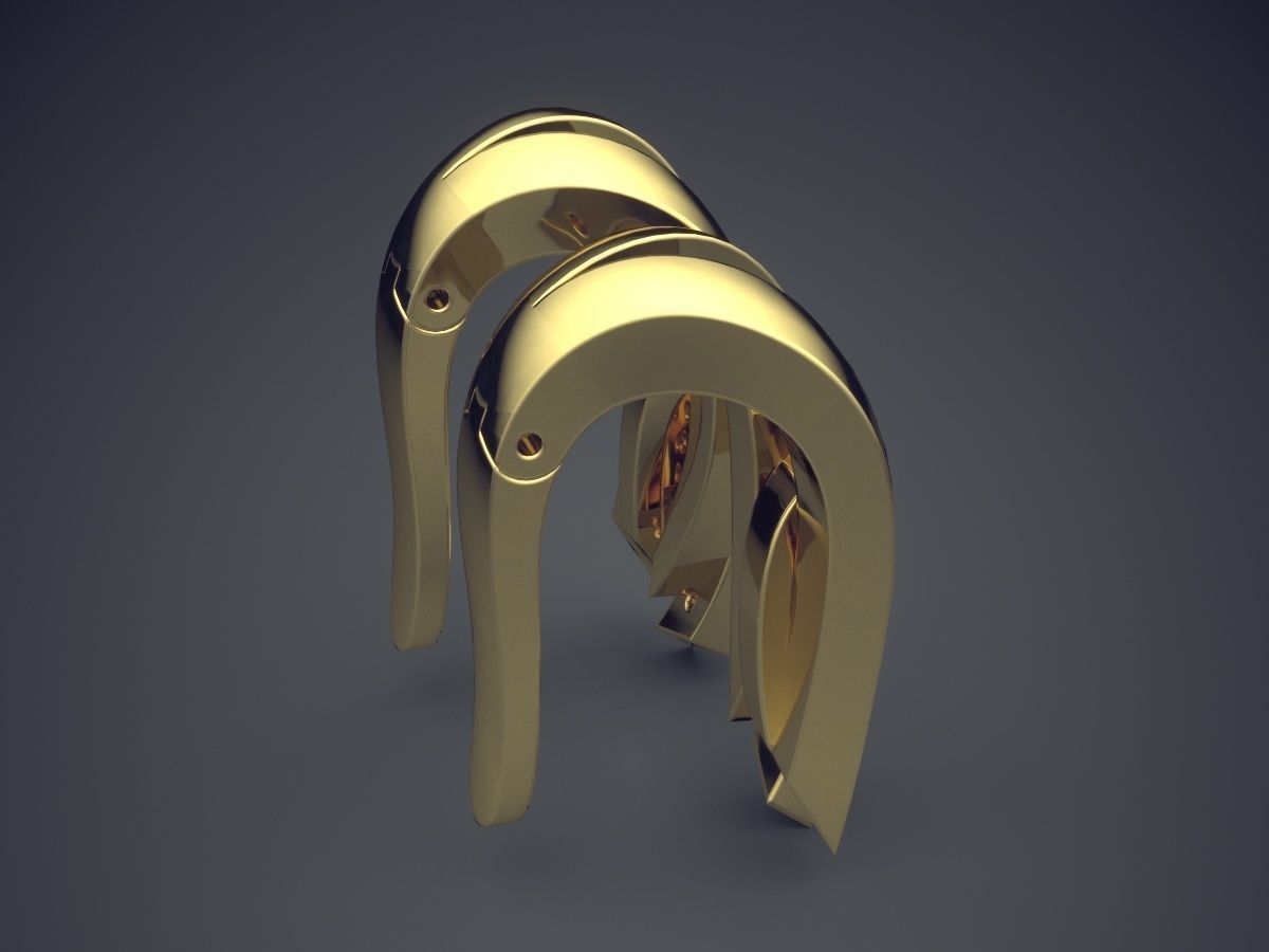 Earrings CAD 3040 3D print model_3