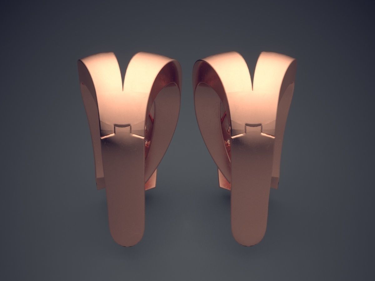 Earrings CAD 3040 3D print model_2