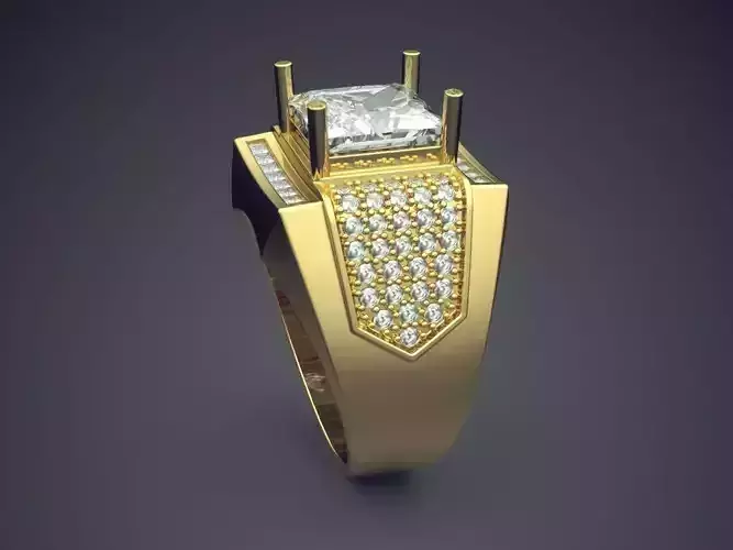 Luxury Ring With Square Diamond CAD 3030