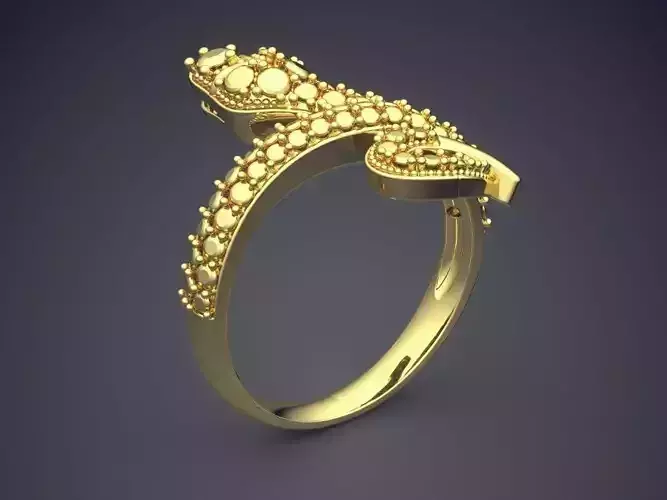 Ring With Big Complex Ornament CAD 6926 3D print model