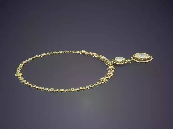 Luxury Necklace With Two Diamonds CAD 3004