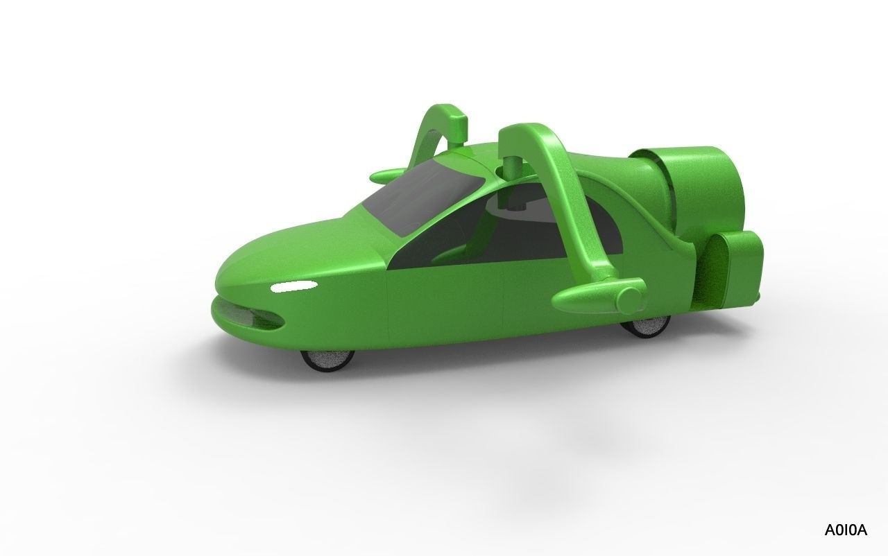 Terrafugia TF-X Flying Car Free 3D model_11